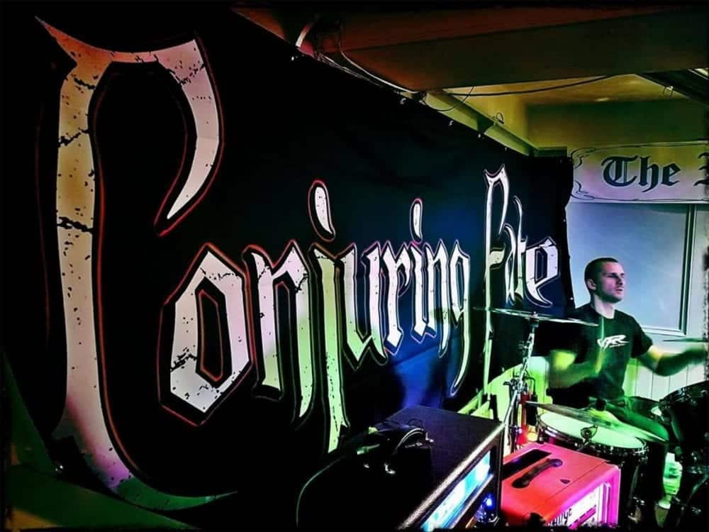 Conjuring Fire band backdrop