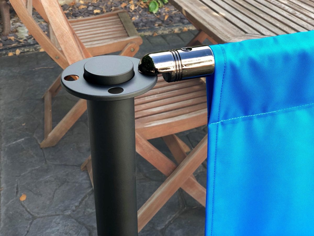 single sided fabric cafe barrier banner