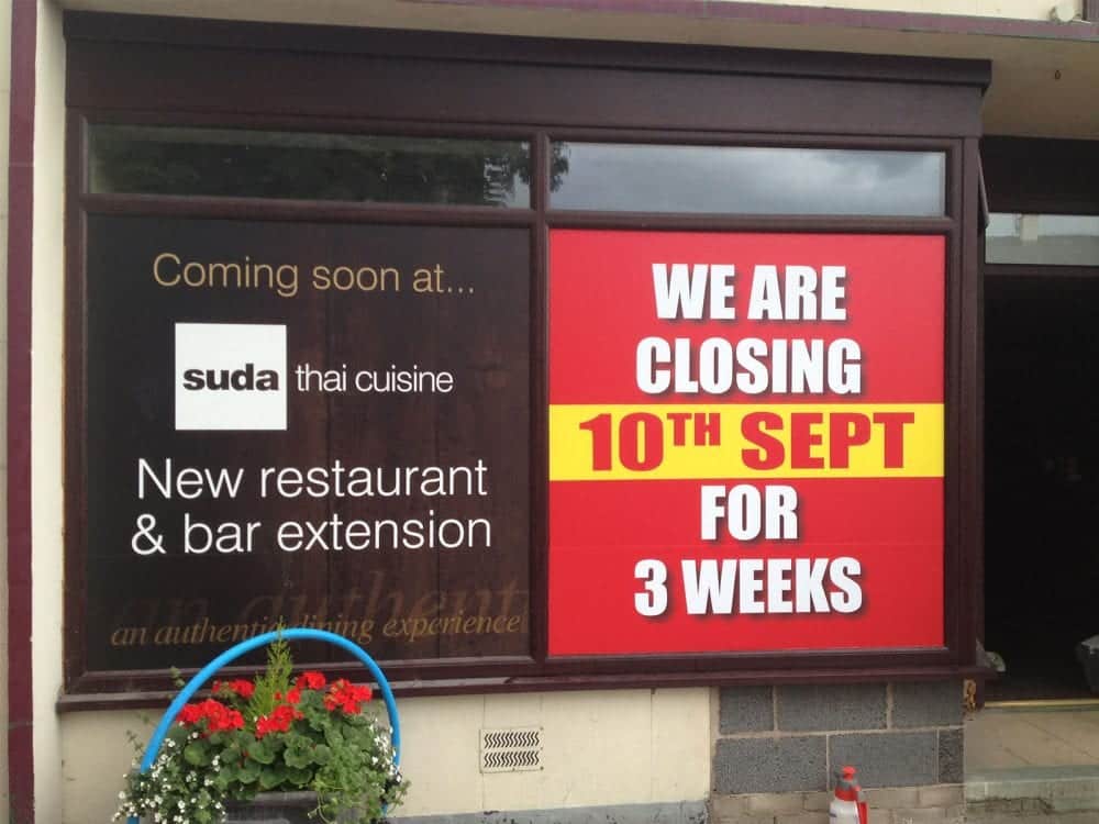 Temporary window vinyls